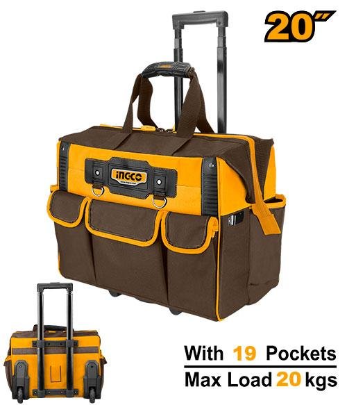 Rolling rigid tool bag