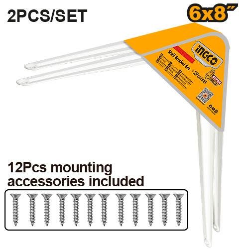 Shelf bracket set