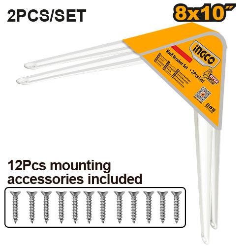 Shelf bracket set