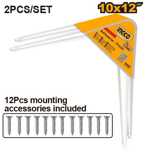 Shelf bracket set