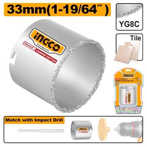 Carbide gritted hole saw