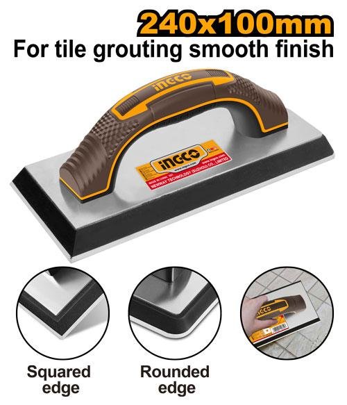 Rubber grout float