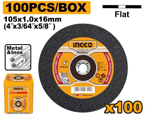 Abrasive metal cutting disc set