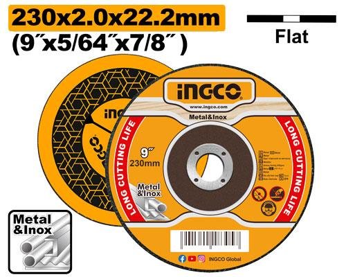 Abrasive metal cutting disc