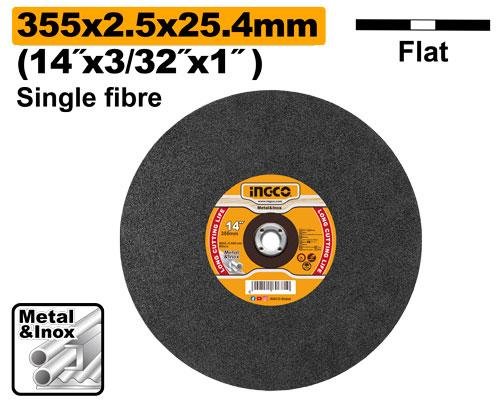 Abrasive metal cutting disc