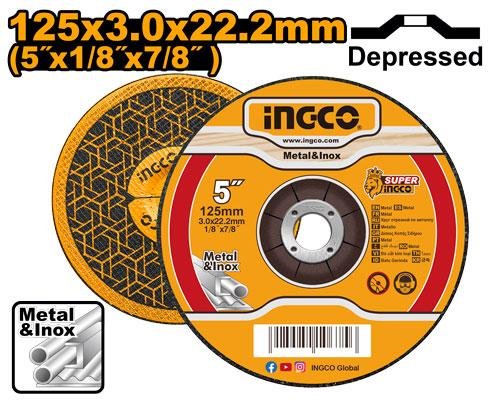 Abrasive metal cutting disc