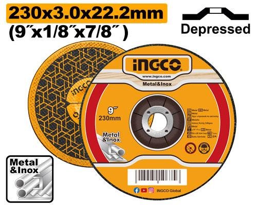 Abrasive metal cutting disc