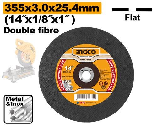 Abrasive metal cutting disc