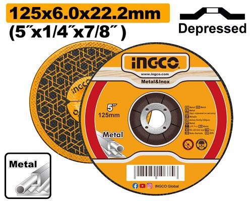 Abrasive metal grinding disc
