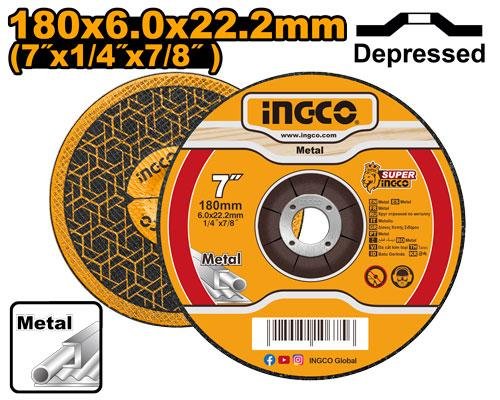Abrasive metal grinding disc