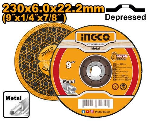 Abrasive metal grinding disc