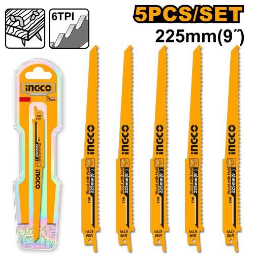 Reciprocating saw blades for wood with nail