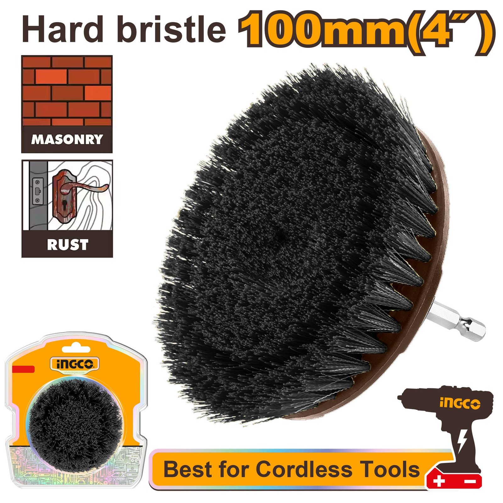 Hard bristle brush